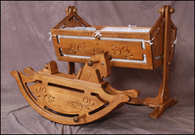 Wooden Baby Rocking Cradle